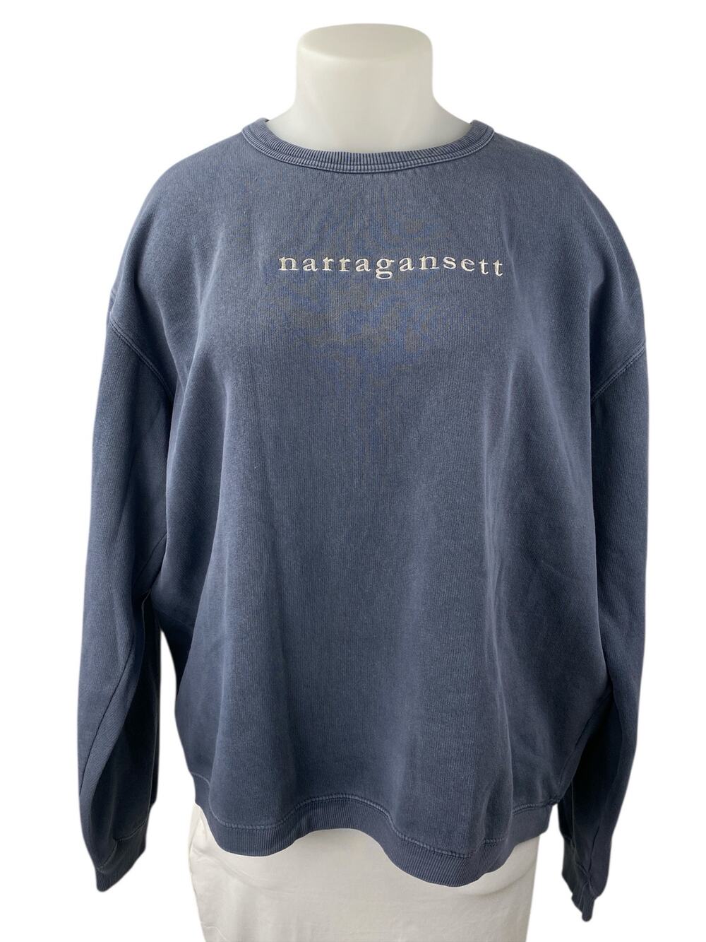 Austins Narragansett Blue Long Sleeve Crew Neck Sweatshirt Sweater Top Size XL